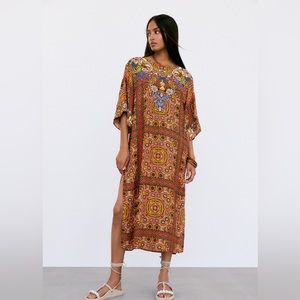 Zara embroidered tunic dress